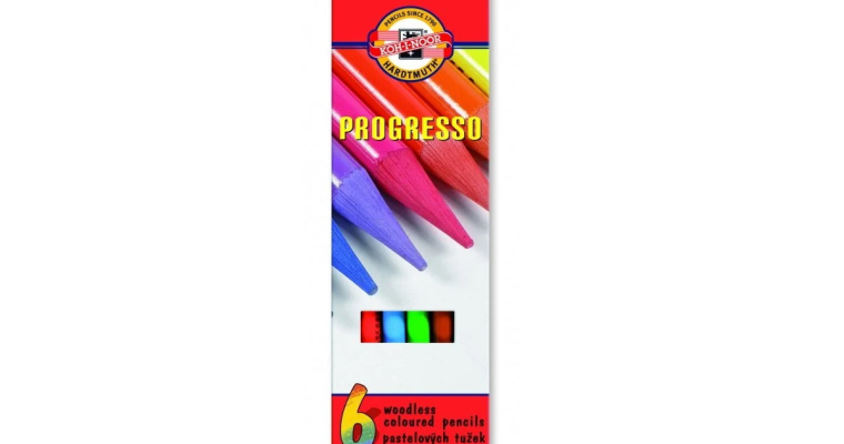 Koh-I-Noor Progresso - Rozbudź kreatywność z 6 kredkami bezdrzewnymi! 
