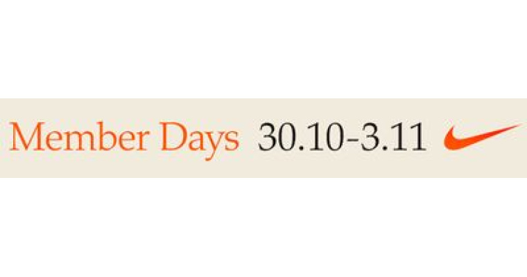 Nike Member Days 30.10 - 3.11
