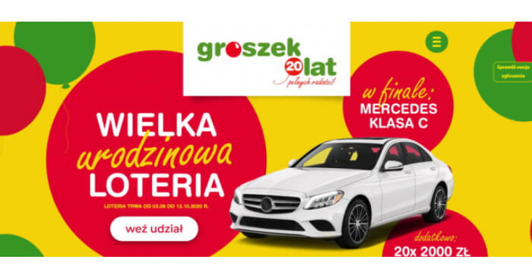 Wielka urodzinowa loteria w sieci Groszek