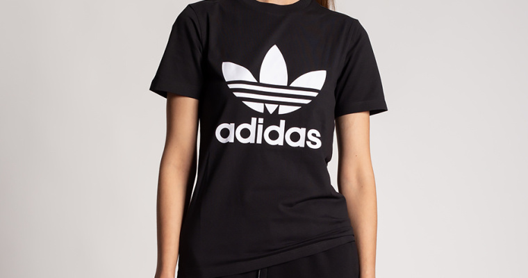 Czarny damski t-shirt ADIDAS Originals w promocji!