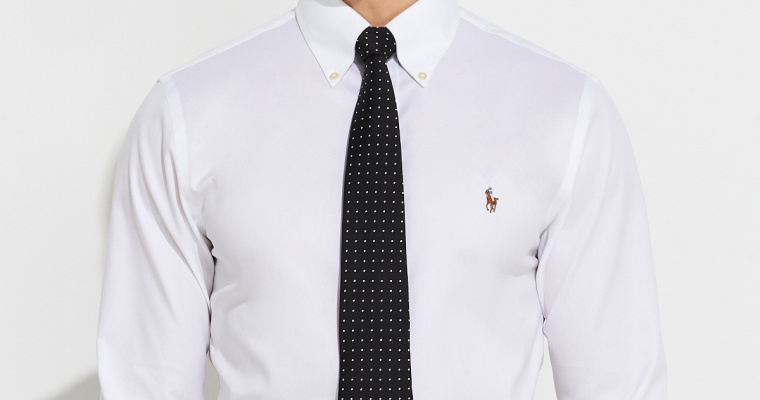 Jedwabny krawat w kropki Polo Ralph Lauren - Teraz w promocji!