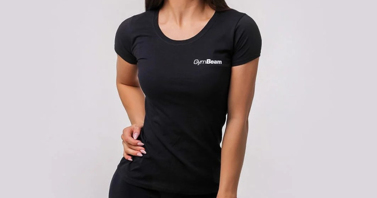 Koszulka damska Basic Black, GymBeam w promocji!