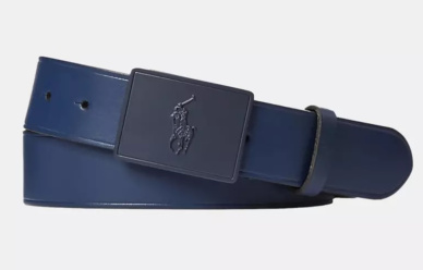 Męski niebieski pasek z klamrą Ralph Lauren w promocji!