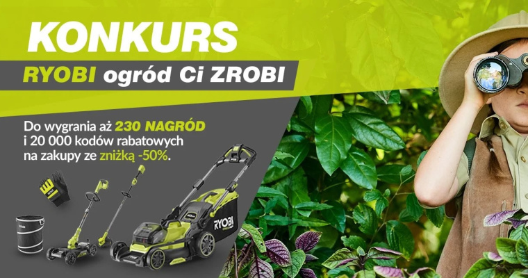 Konkurs Ryobi: Stwórz wymarzony ogród i wygraj narzędzia!