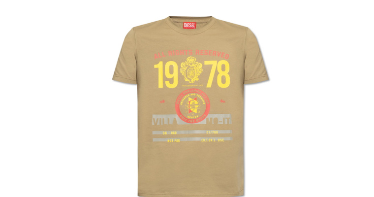 Wyprzedaż! T-shirt Diesel 'T-DIEGOR-K73' w zielonym kolorze! 