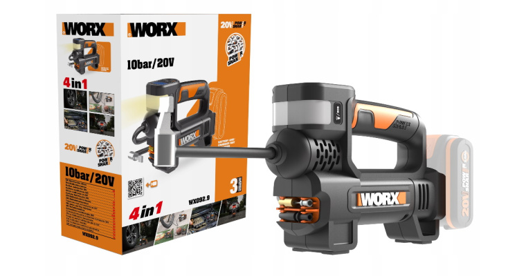 Kompresor WORX WX092.9: 4 funkcje w 1 urządzeniu! Promocja!