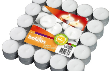 Bolsius Podgrzewacze 50szt. białe 3,5h w promocji!