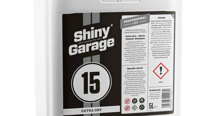 Preparat do czyszczenia tapicerki Shiny Garage Extra Dry 5L aż 25% taniej!