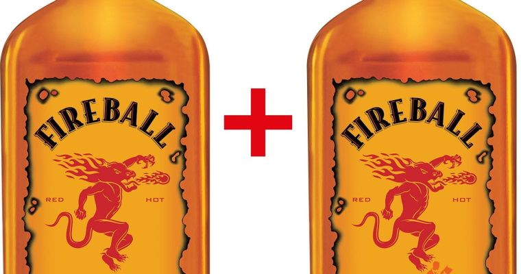 2X FIREBALL CINNAMON WHISKY LIQUEUR 33% 0,7