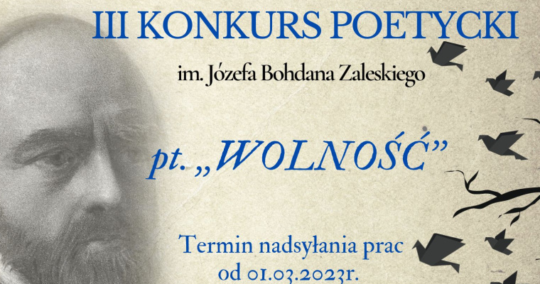 III Konkurs Poetycki im. Józefa Bohdana Zaleskiego