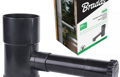 Rynnowy zbieracz wody deszczowej z zaworem 80 mm grafit (antracyt) w promocji!