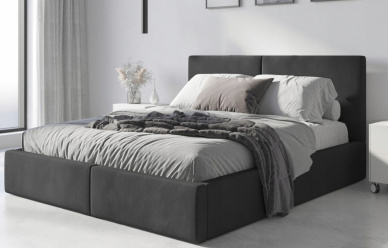 Łóżko podwójne tapicerowane INTERBEDS Hilton 160x200 w promocji!