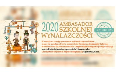 Konkurs - Ambasador Szkolnej Wynalazczości 2020