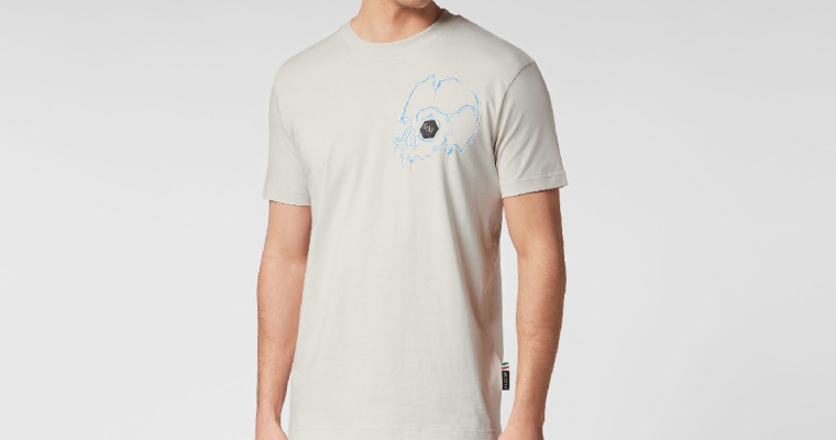Stylowy t-shirt Philipp Plein: czaszka Dripping Skull w promocji!
