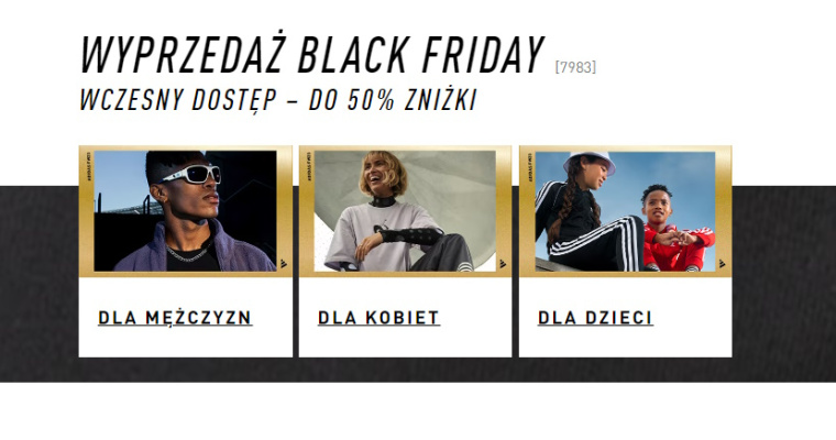 Adidas Black Friday - zniżki do 50%