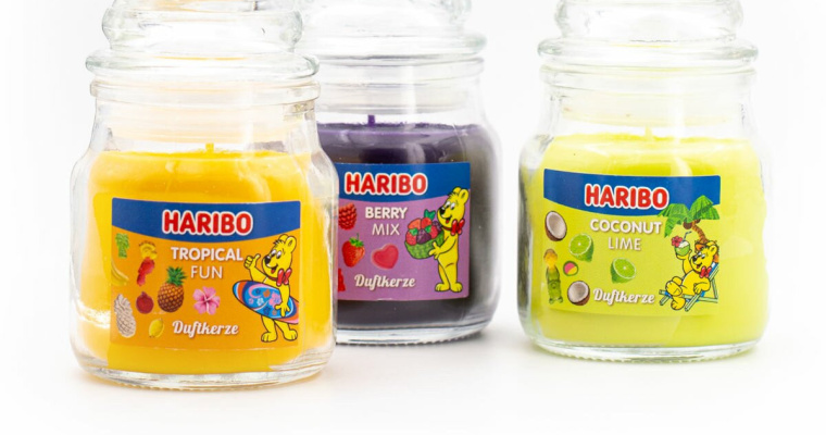 Zestaw świeczek Haribo Berry Mix/Coconut Lime/Tropical Fun 3 x 85g w promocji!