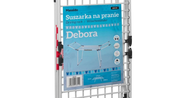 Suszarka na pranie stojąca do ubrań Massido Debora w promocji!