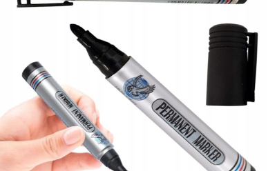 Marker permanentny czarny Verk group 1szt.