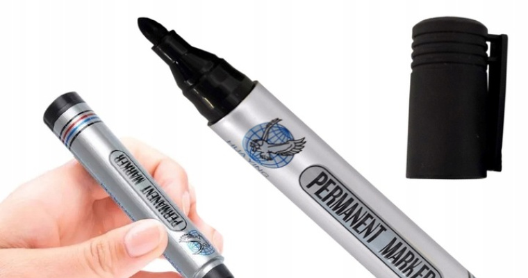 Marker permanentny czarny Verk group 1szt.