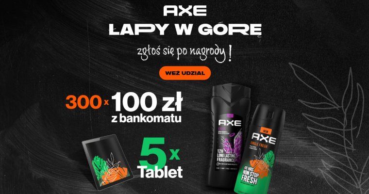 Weź udział! Loteria AXE: Łapy w górę – czekają nagrody!