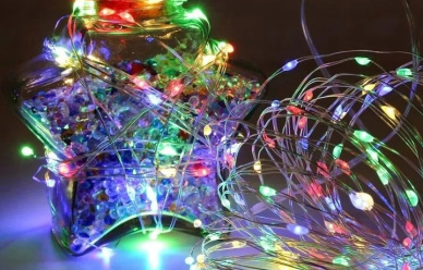 Lampki choinkowe drucik 100 led na baterie multikolor w promocji! 
