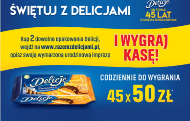 „Świętuj z Delicjami” konkurs promocyjny w sklepach Żabka