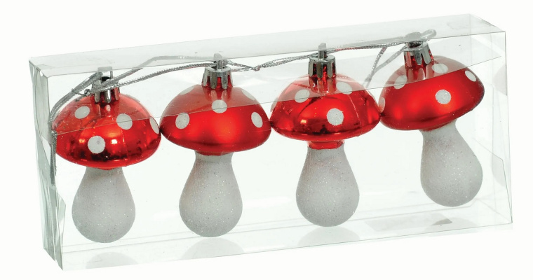 Jumi Bombki plastikowe grzybki 4szt w promocji!