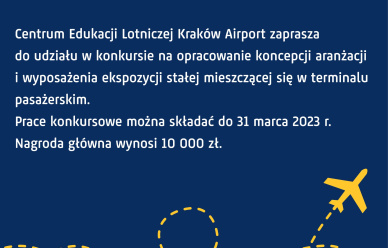 Konkurs na projekt ściany edukacyjnej - Kraków Airport