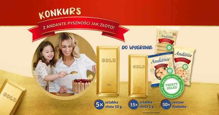 Konkurs: Z Andante pyszności jak złoto