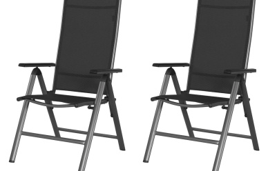 Zestaw składanych krzeseł aluminiowych Houston 2 sztuki LIVARNO home w promocji!