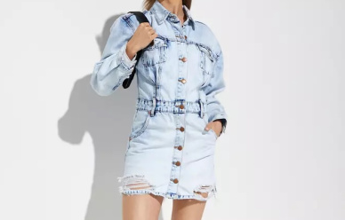 Jeansowa sukienka mini z guzikami OneTeaspoon w promocji!