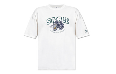 Promocja! Męski biały t-shirt Puma x Staple - Styl i wygoda!