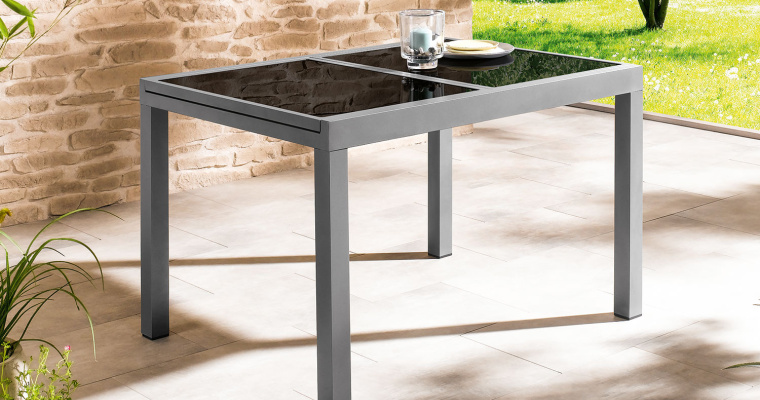 Rozkładany aluminiowy stół ogrodowy Houston 120/180x90cm LIVARNO home w promocji