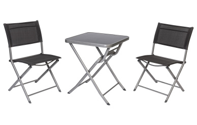 Aluminiowy zestaw balkonowy Houston, stolik i 2 krzesła LIVARNO home w promocji!