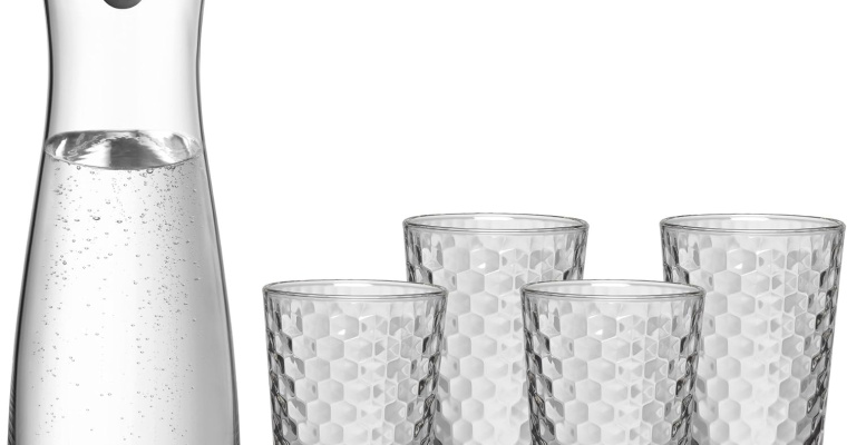 WMF Basic 5-częściowy zestaw-karafka 1l z 4 szklankami na wodę 275ml w promocji!