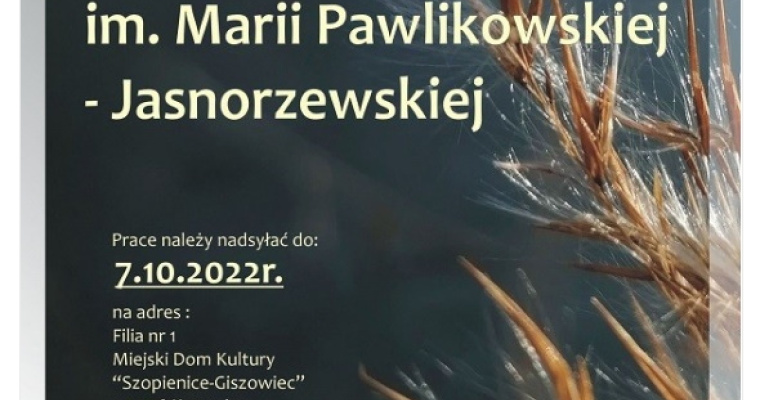 XXVII Konkurs Poetycki im. Marii Pawlikowskiej-Jasnorzewskie