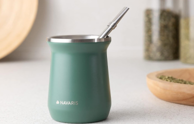 Navaris Yerba Mate - zestaw kubków ze stali nierdzewnej - 300 ml w promocji! 