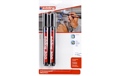 Marker Edding czarny – 2 szt. niezmywalny w atrakcyjnej ofercie!