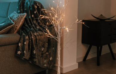 Drzewko ozdobne brzoza 48 LED ciepły 120cm w promocji!