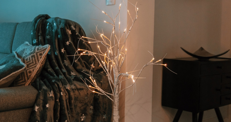 Drzewko ozdobne brzoza 48 LED ciepły 120cm w promocji!