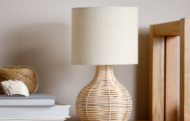 Lampa stołowa HELMER Ś17xW32cm naturalny w promocji!