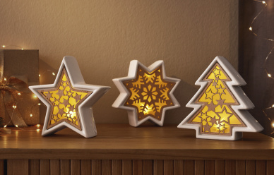 Dekoracja świąteczna LED z ceramiki LIVARNO home w promocji!