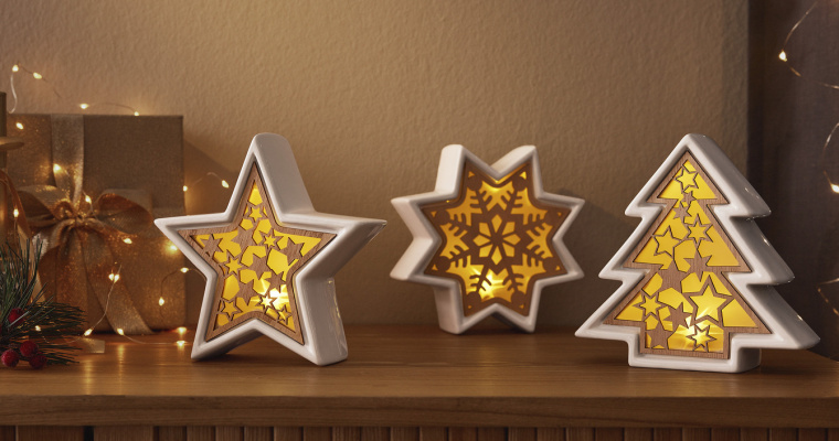 Dekoracja świąteczna LED z ceramiki LIVARNO home w promocji!