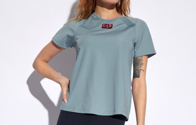 Niebieskoszary t-shirt EA7 Emporio Armani - Kup teraz w promocji!