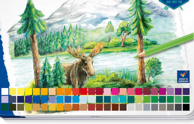 Puszka z 72 kredkami w różnych kolorach STAEDTLER Design Journey w promocji!