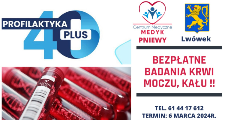 Bezpłatne badania krwi, moczu i kału