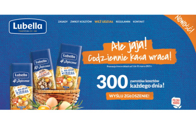 Promocja konsumencka Lubella - Akcja cash back