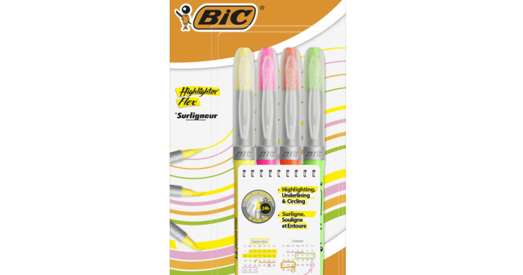 Zakreślacz BIC Highlighter Flex - Wygodny i wydajny! Teraz w promocji! 