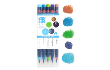Zestaw pisaków Sai Watercolor Brush Pen Lato "B" - 5szt. w promocji!