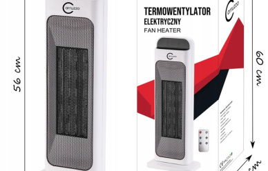 Grzejnik elektryczny ceramiczny Carruzzo Fan Heater PTC-2200 2000W w promocji!
